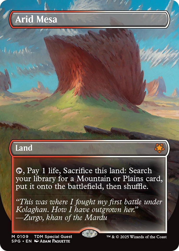 Arid Mesa (Borderless) [Tarkir: Dragonstorm Special Guests] | Odin's Place
