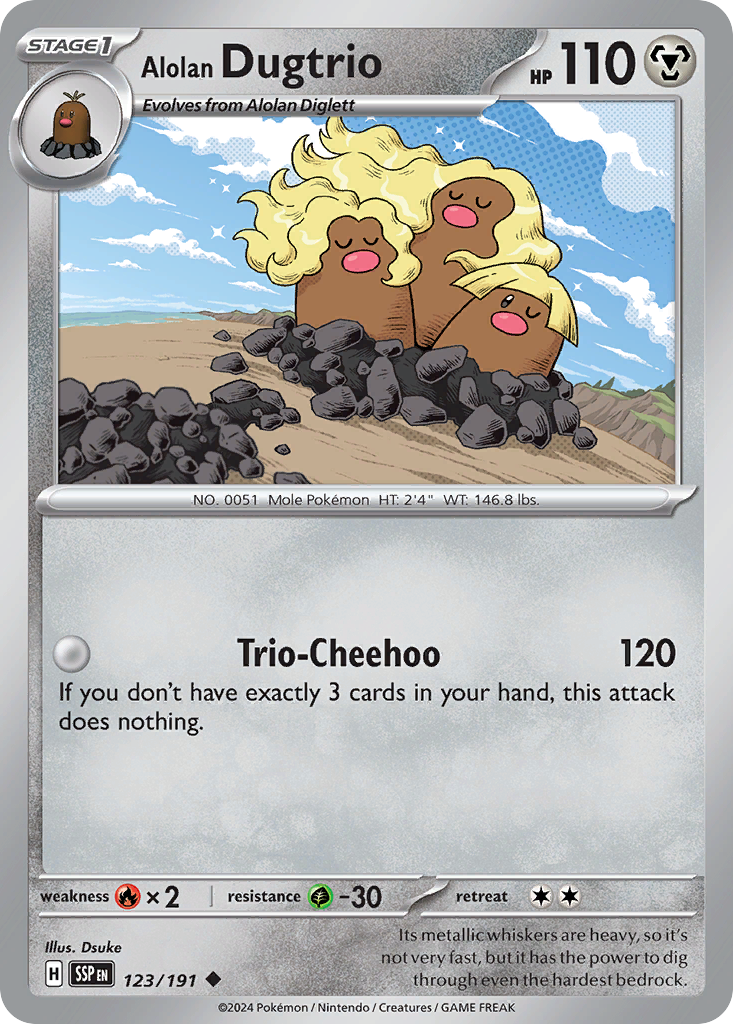 Alolan Dugtrio (123/191) [Scarlet & Violet: Surging Sparks] | Odin's Place