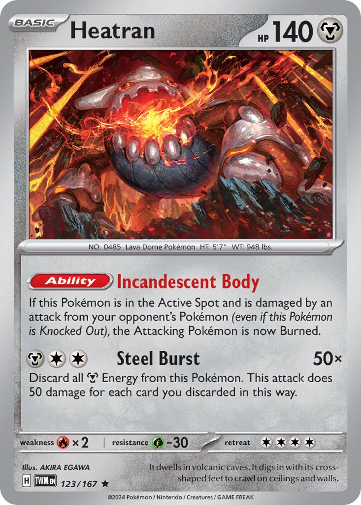 Heatran (123/167) [Scarlet & Violet: Twilight Masquerade] | Odin's Place