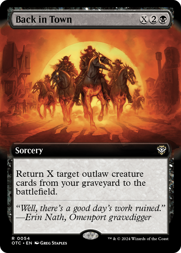 Back in Town (Extended Art) [Outlaws of Thunder Junction Commander] | Odin's Place