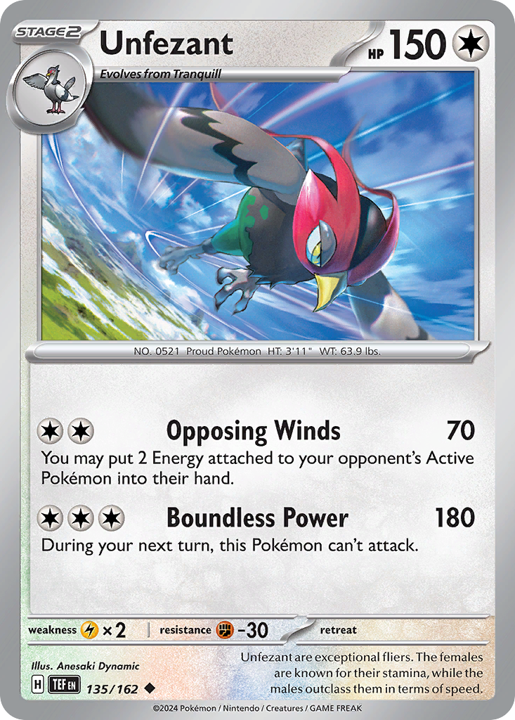 Unfezant (135/162) [Scarlet & Violet: Temporal Forces] | Odin's Place