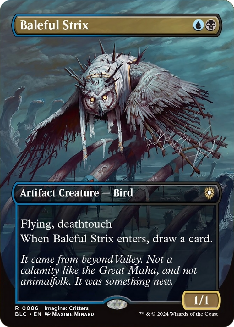 Baleful Strix (Borderless) [Bloomburrow Commander] | Odin's Place