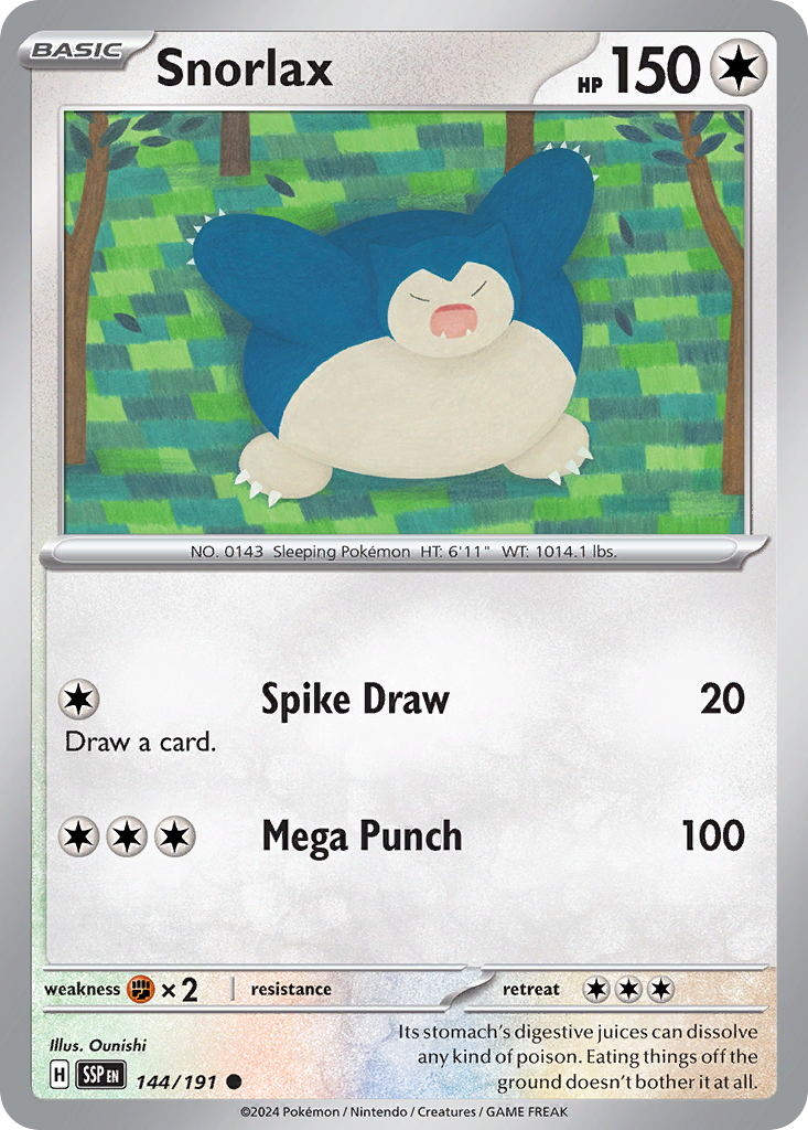 Snorlax (144/191) [Scarlet & Violet: Surging Sparks] | Odin's Place