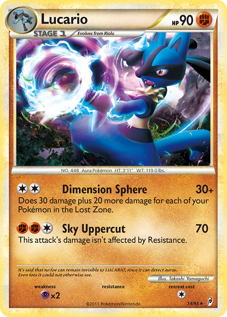 Lucario (14/95) (Theme Deck Exclusive) [HeartGold & SoulSilver: Call of Legends] | Odin's Place