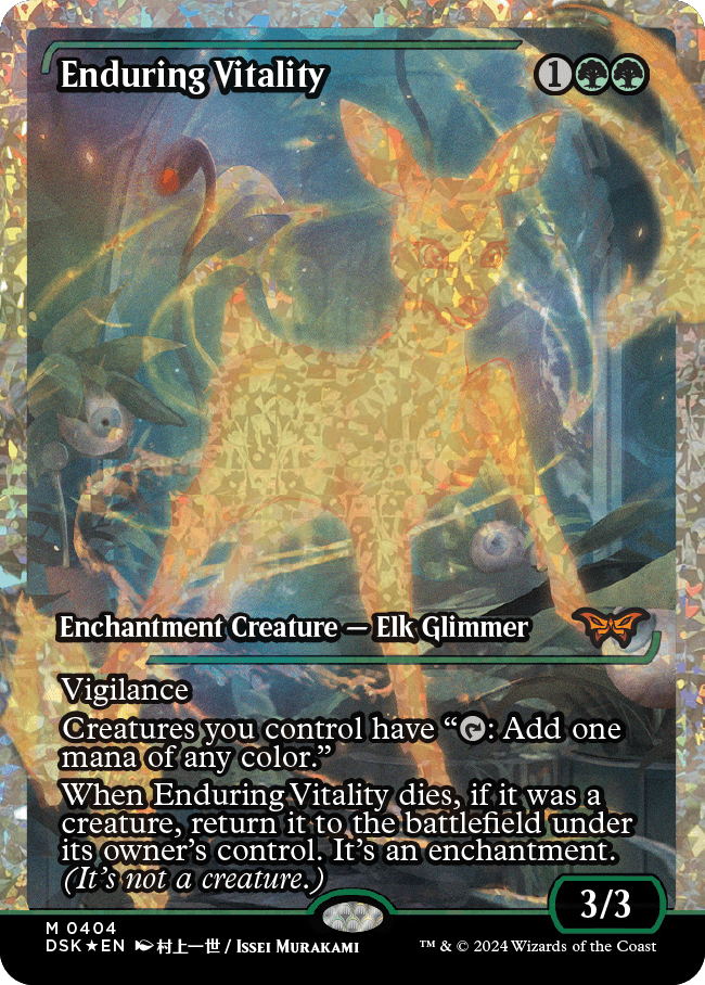 Enduring Vitality (Japan Showcase Fracture Foil) [Duskmourn: House of Horror] | Odin's Place