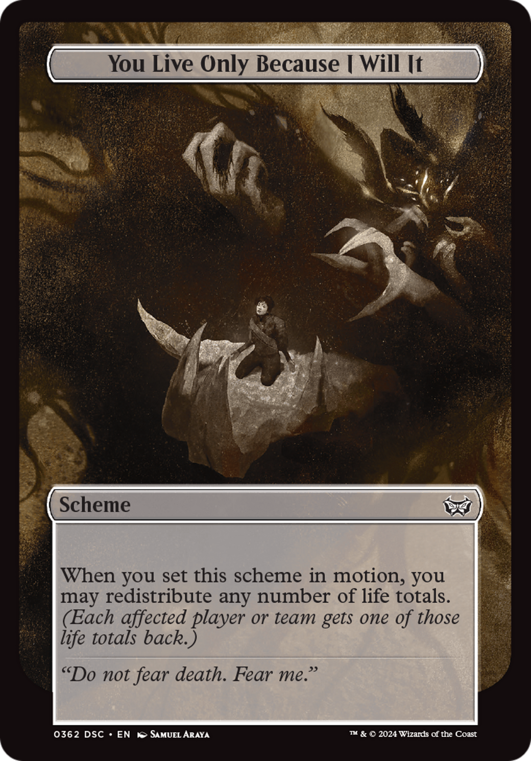 You Live Only Because I Will It (Full Art) [Duskmourn: Archenemy] | Odin's Place