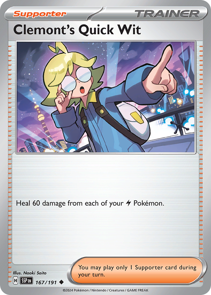 Clemont's Quick Wit (167/191) [Scarlet & Violet: Surging Sparks] | Odin's Place