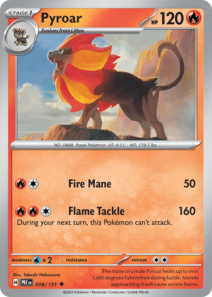 Pyroar (016/131) (Master Ball Pattern) [Scarlet & Violet: Prismatic Evolutions] | Odin's Place