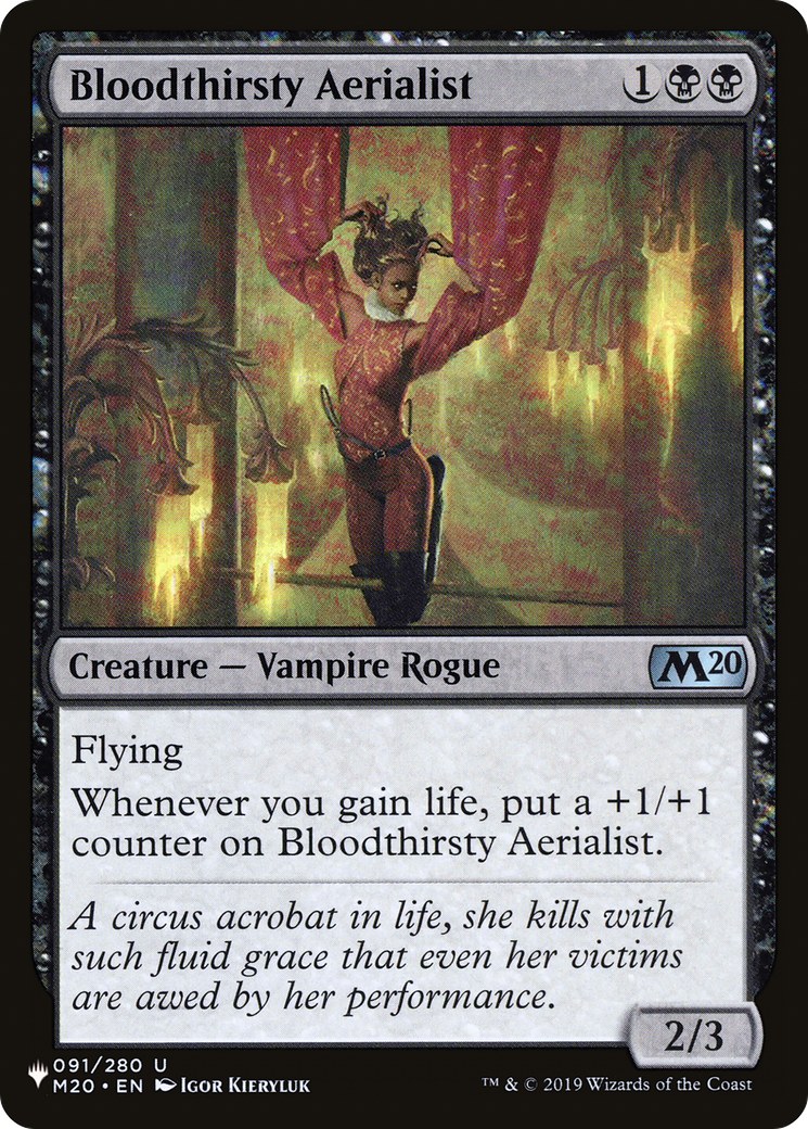 Bloodthirsty Aerialist [The List] | Odin's Place
