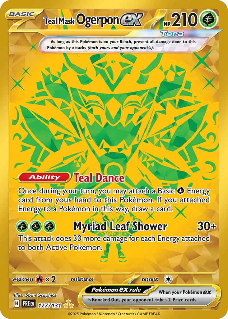 Teal Mask Ogerpon ex (025/167) [Prize Pack Series Six] | Odin's Place
