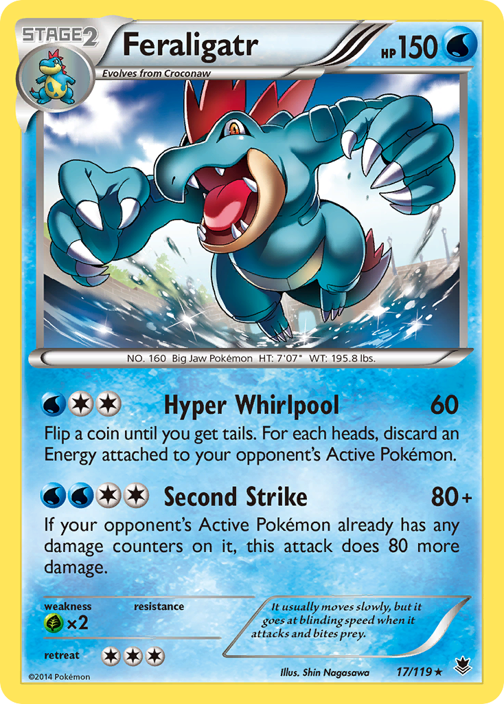 Feraligatr (17/119) (Cosmos Holo) (Blister Exclusive) [XY: Phantom Forces] | Odin's Place