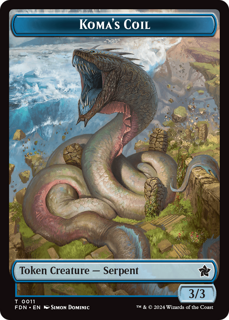 Scion of the Deep // Koma's Coil Doubled-Sided Token [Foundations Tokens] | Odin's Place