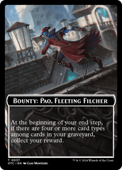 Bounty: Paq, Fleeting Filcher // Bounty Rules Double-Sided Token [Outlaws of Thunder Junction Commander Tokens] | Odin's Place