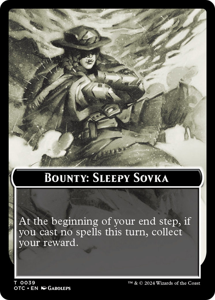 Bounty: Sleepy Sovka // Bounty Rules Double-Sided Token [Outlaws of Thunder Junction Commander Tokens] | Odin's Place