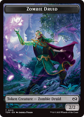 Treasure // Zombie Druid Double-Sided Token [Tarkir: Dragonstorm Tokens] | Odin's Place
