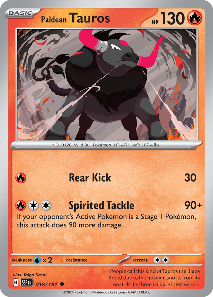 Paldean Tauros (018/191) [Scarlet & Violet: Surging Sparks] | Odin's Place