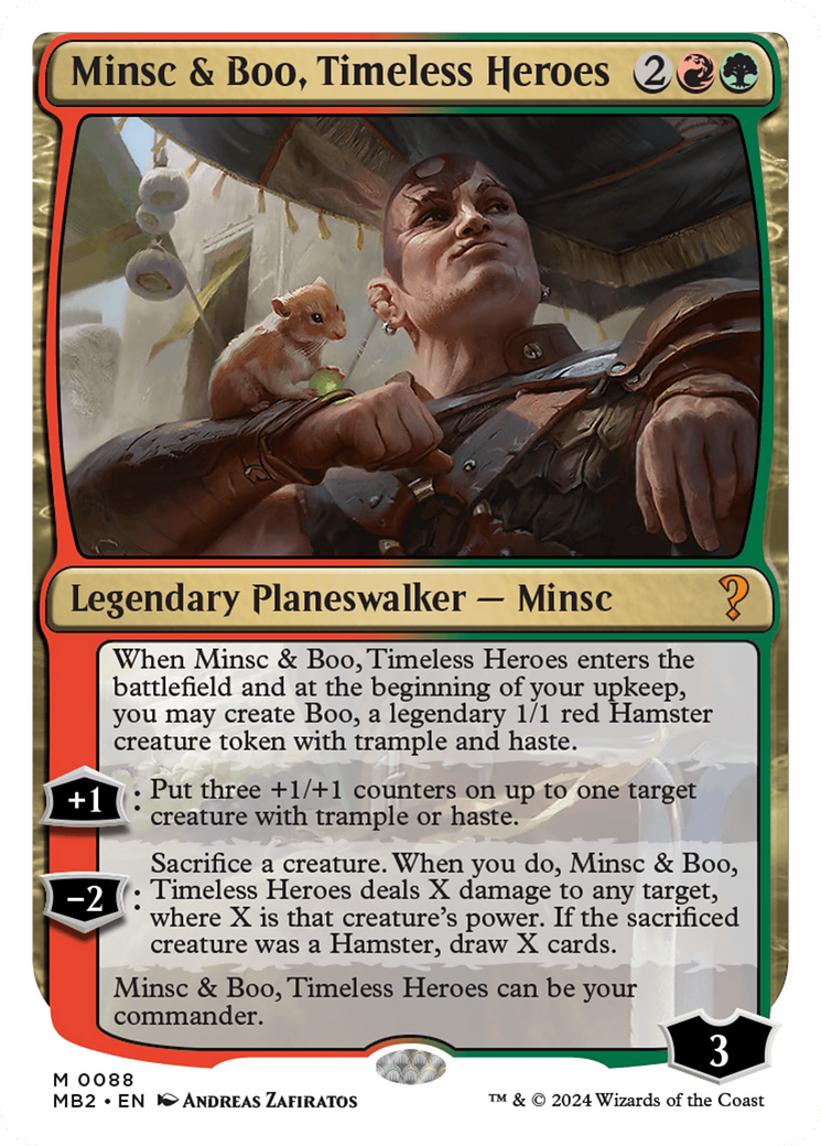 Minsc & Boo, Timeless Heroes (White Border) [Mystery Booster 2] | Odin's Place