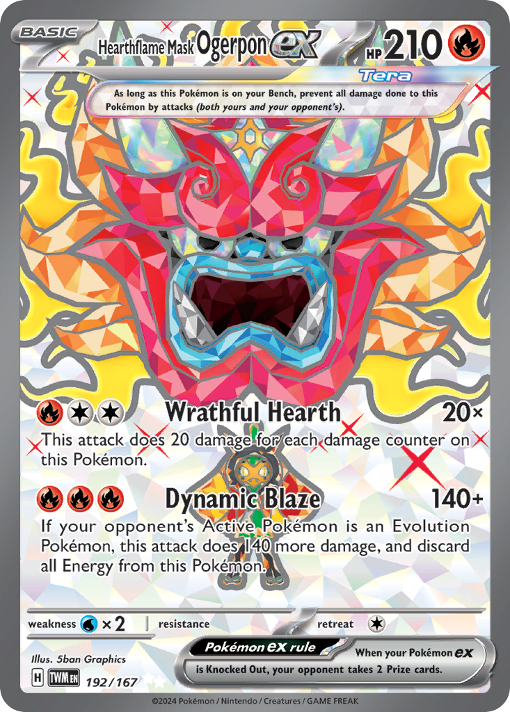 Hearthflame Mask Ogerpon ex (192/167) [Scarlet & Violet: Twilight Masquerade] | Odin's Place