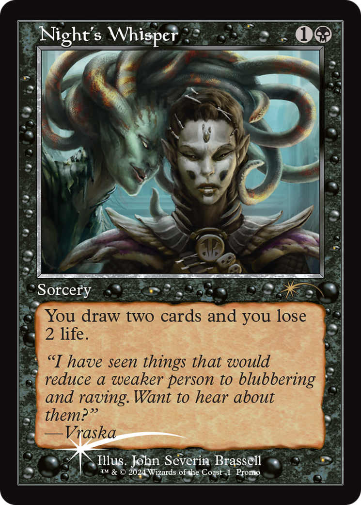 Night's Whisper (Retro Frame) (Open House) [Wizards Play Network 2024] | Odin's Place
