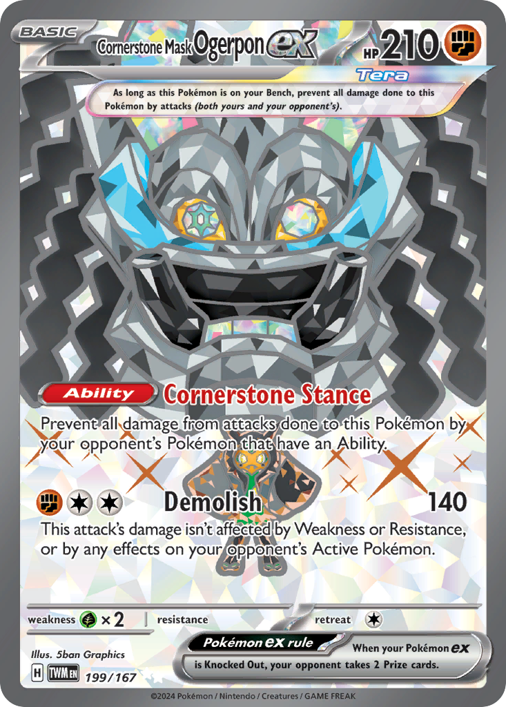Cornerstone Mask Ogerpon ex (199/167) [Scarlet & Violet: Twilight Masquerade] | Odin's Place