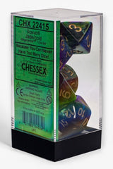 Chessex Scarab: Mega-hedral Jade/gold 7-Die Set | Odin's Place