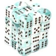 Gemini 4: 12mm D6 White Teal/Black (36) | Odin's Place