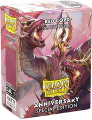 Dragon Shields: (100) Matte Dual - 25th Special Edition Red / Gold | Odin's Place