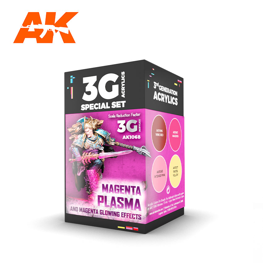 AK Interactive Wargame Color Set Magenta Plasma And Glowing Effects | Odin's Place