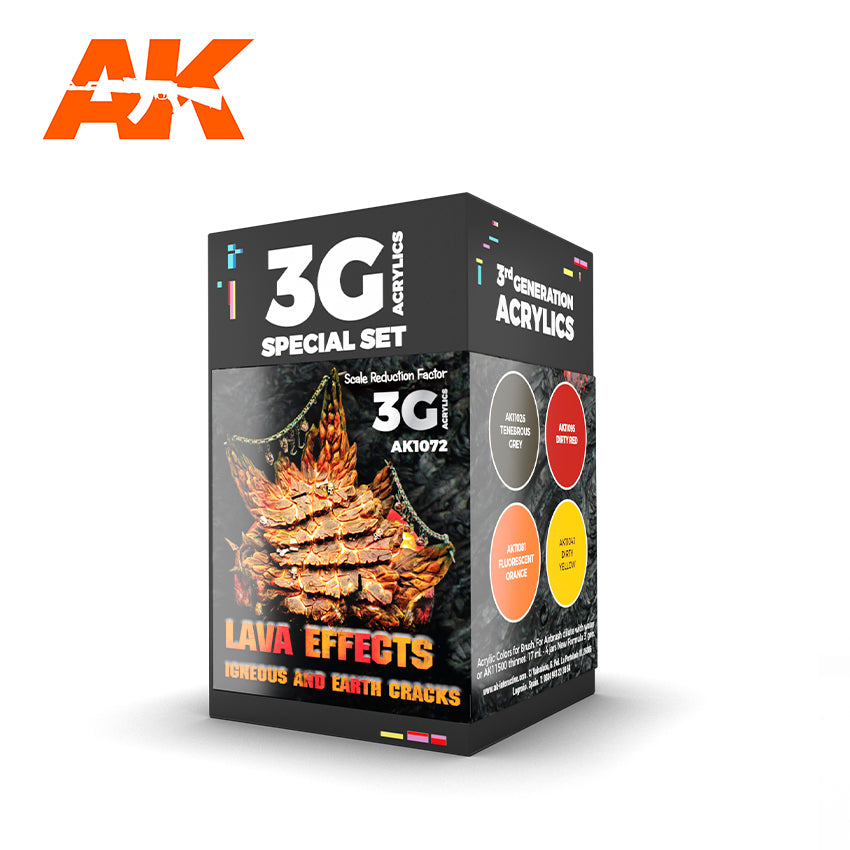 AK Interactive Wargame Color Set Lava Effects | Odin's Place