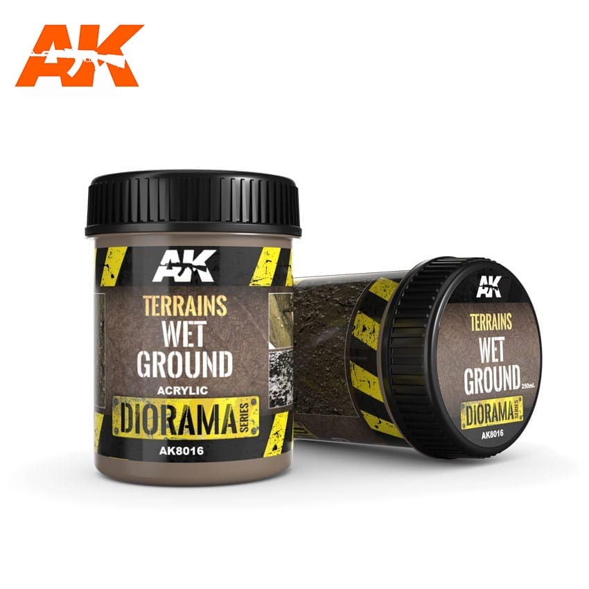 AK Interactive Terrains Wet Ground - 250ml (Acrylic) | Odin's Place