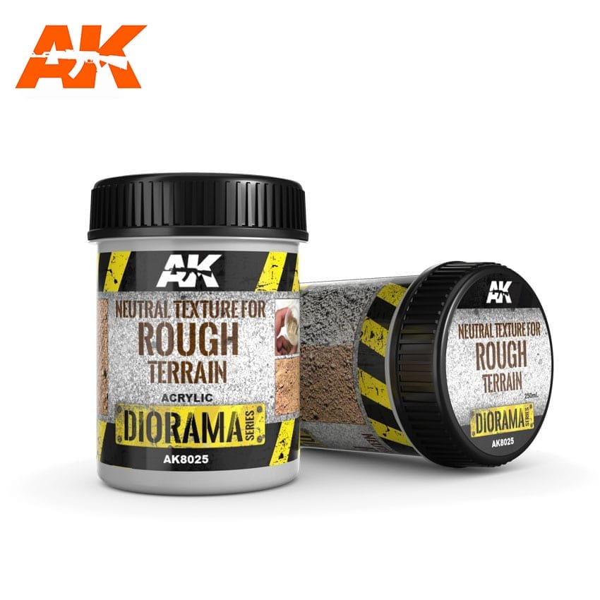 AK Interactive Neutral Texture For Rough Terrains - 250ml - Base Product (Acrylic) | Odin's Place
