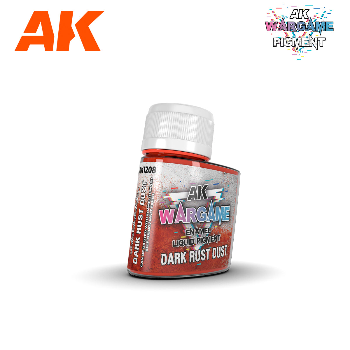 AK Interactive Wargame Enamel Liquid Pigments Dark Rust Dust 35ml | Odin's Place