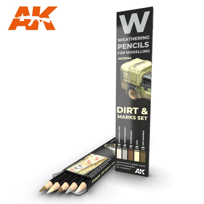 AK Interactive Weathering Pencils for Modelling: Splashes Dirt and Stains | Odin's Place