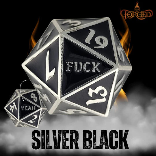 Forged Gaming: F*ck Yeah D20 Metal RPG Dice | Odin's Place