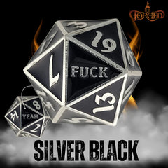 Forged Gaming: F*ck Yeah D20 Metal RPG Dice | Odin's Place