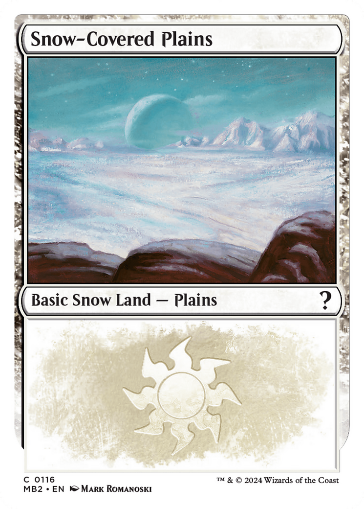 Snow-Covered Plains (White Border) [Mystery Booster 2] | Odin's Place