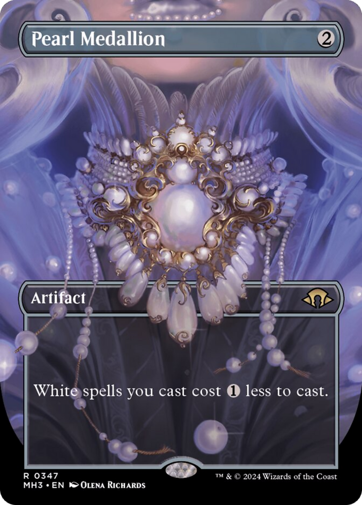 Pearl Medallion (Borderless) [Modern Horizons 3] | Odin's Place