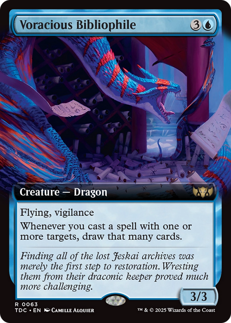Voracious Bibliophile (Extended Art) [Tarkir: Dragonstorm Commander] | Odin's Place