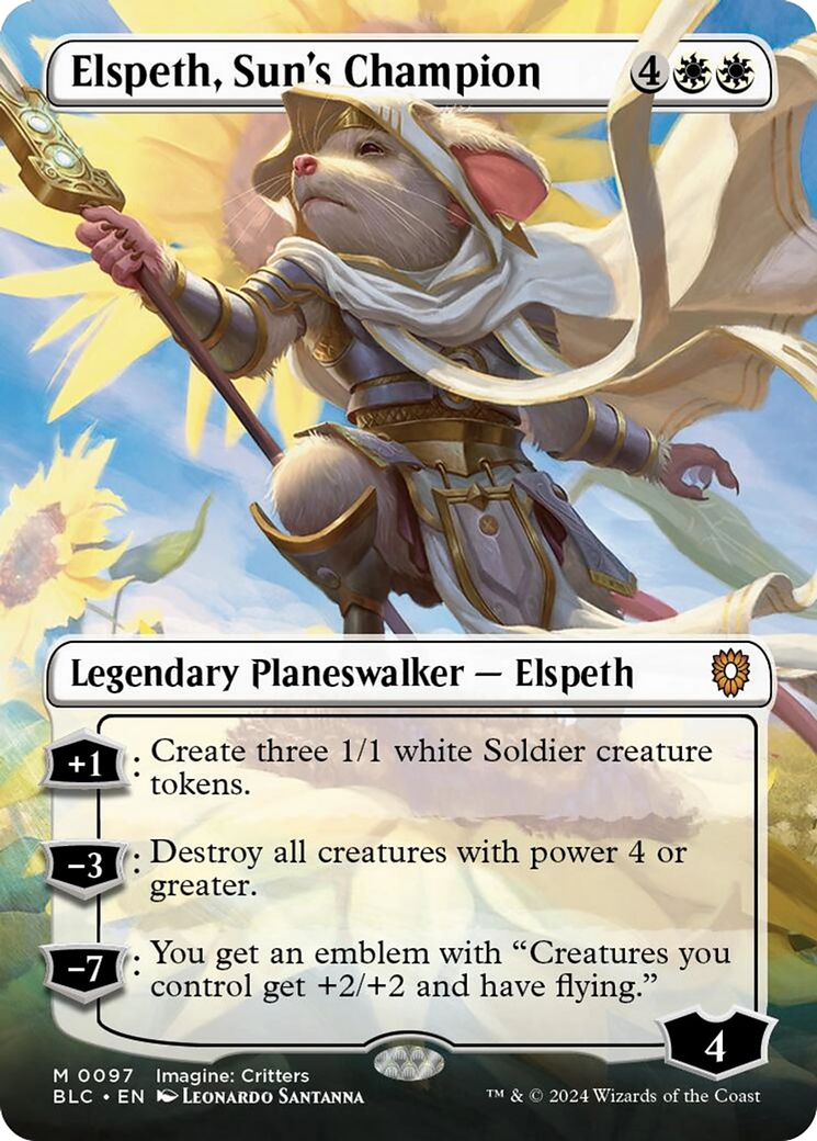 Elspeth, Sun's Champion (Borderless) [Bloomburrow Commander] | Odin's Place
