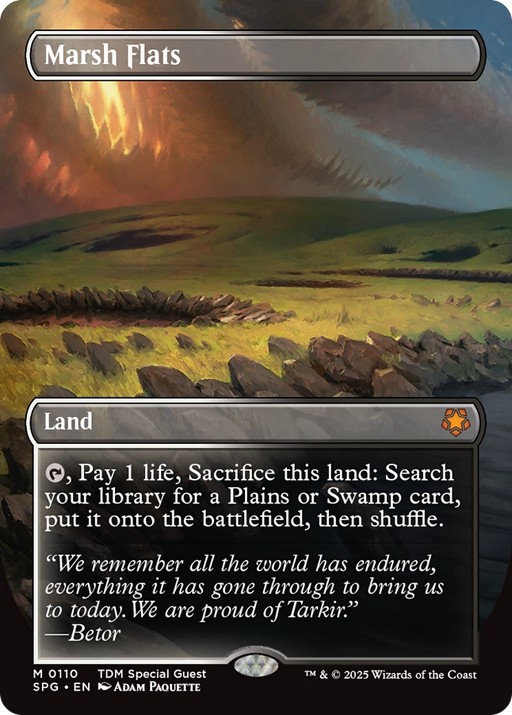 Marsh Flats (Borderless) [Tarkir: Dragonstorm Special Guests] | Odin's Place