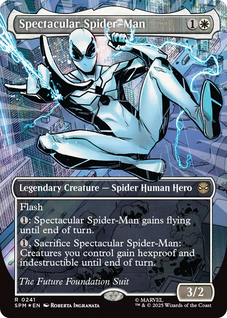 Spectacular Spider-Man (0241) (Borderless) (Textured Foil) [Marvel's Spider-Man] | Odin's Place