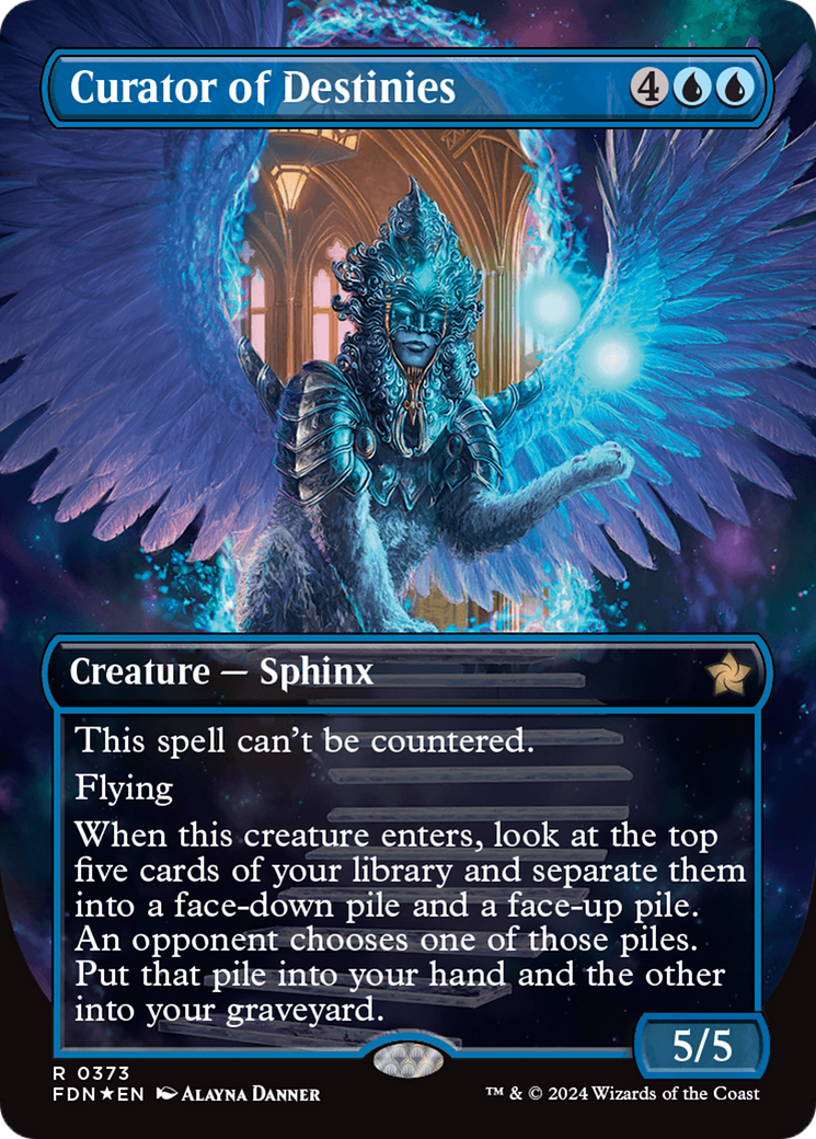 Curator of Destinies (Borderless) (Mana Foil) [Foundations] | Odin's Place
