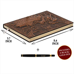 QMDirect 3D Faux-Leather Notebook / Journal - Bronze Dragon | Odin's Place