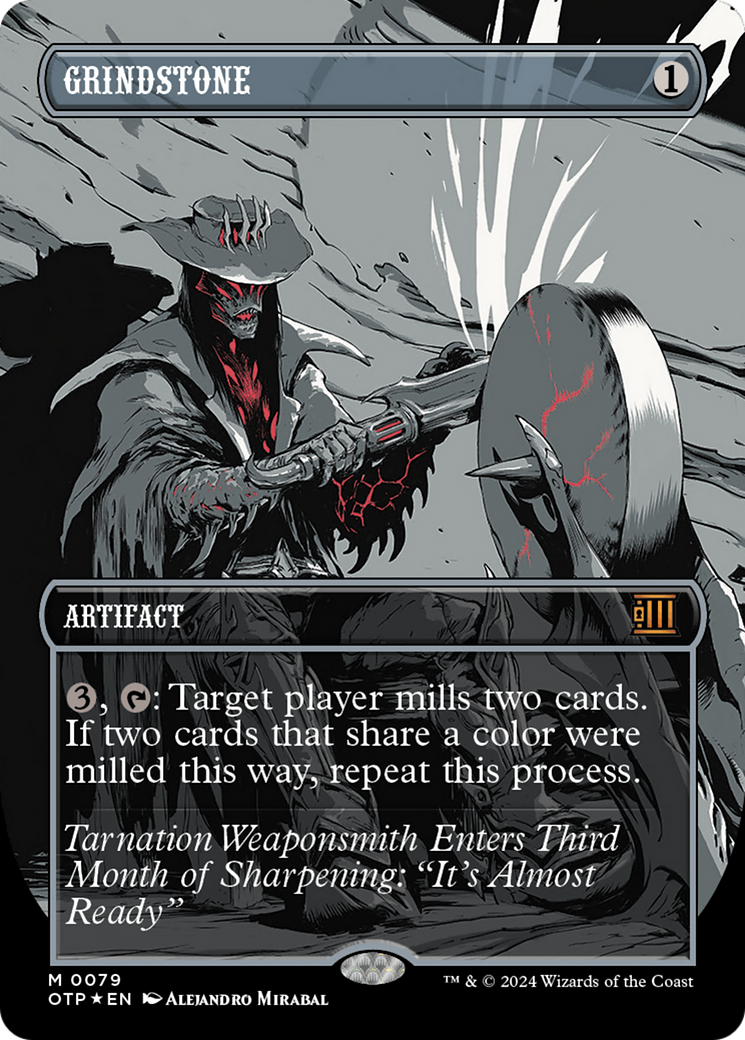Grindstone (Textured Foil) [Outlaws of Thunder Junction: Breaking News] | Odin's Place
