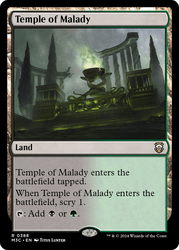Temple of Malady (Ripple Foil) [Modern Horizons 3 Commander] | Odin's Place