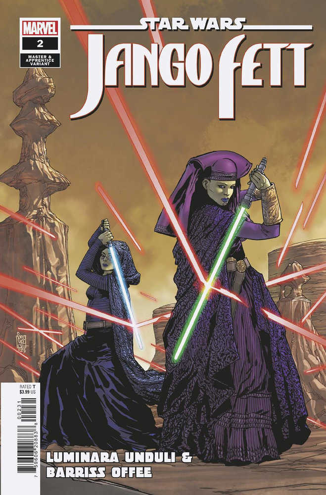 Star Wars: Jango Fett #2 Giuseppe Camuncoli Luminara Unduli & Barriss Offee Master & Apprentice Variant | Odin's Place