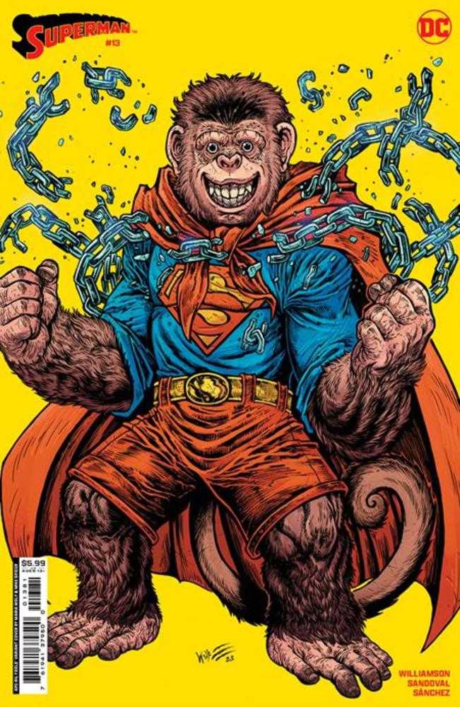 Superman #13 Cover F Maria Wolf April Fools Beppo The Super Monkey Card Stock Variant (House Of Brainiac) | Odin's Place