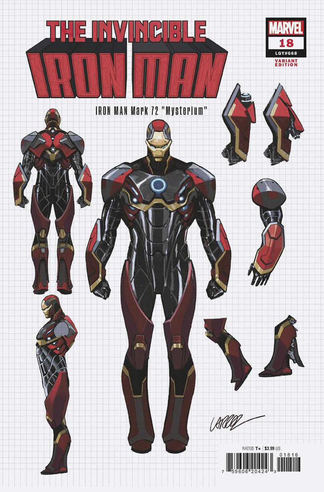Invincible Iron Man #18 Pepe Larraz Design Variant [Fhx] | Odin's Place