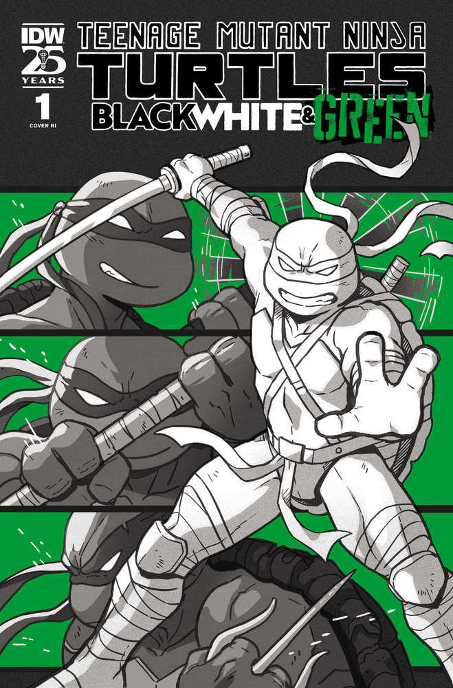 Teenage Mutant Ninja Turtles: Black, White, And Green #1 Variant Ri (10) (Ganuch Eau Foil Variant) | Odin's Place