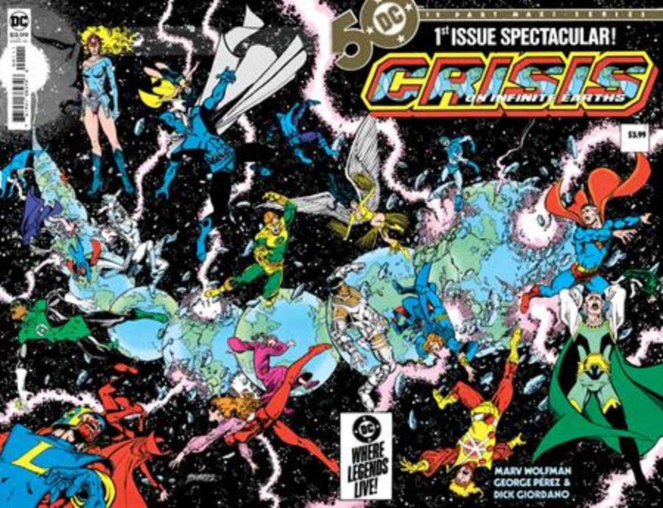 Crisis On Infinite Earths #1 (Of 12) Facsimile Edition Cover A George Perez Wraparound | Odin's Place